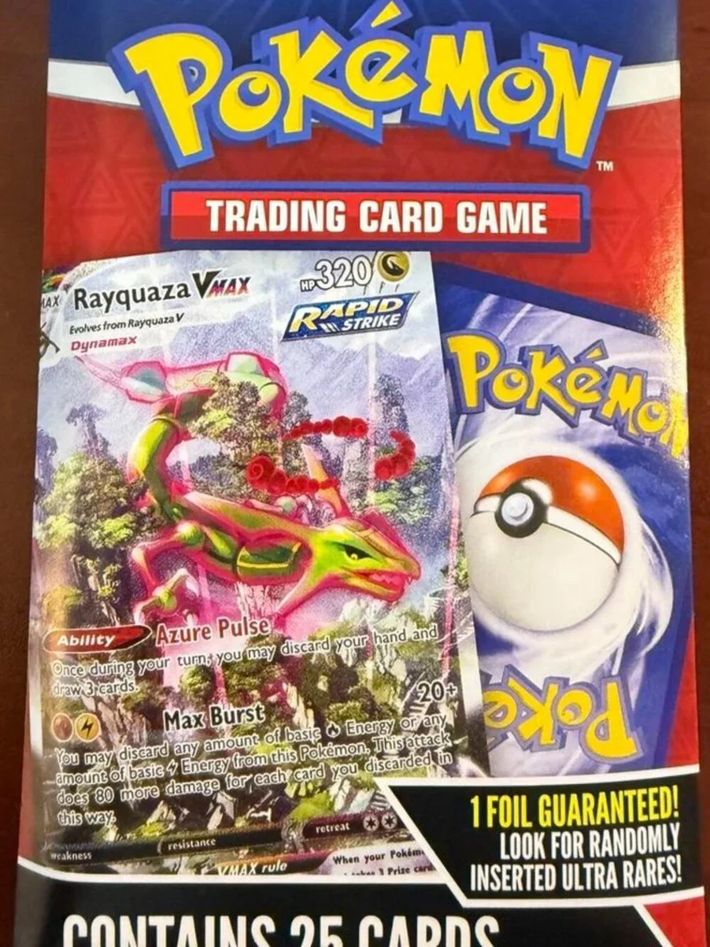 Pokémon TCG 25 Card Mystery Pack – 1 Holo Foil Included – Sealed